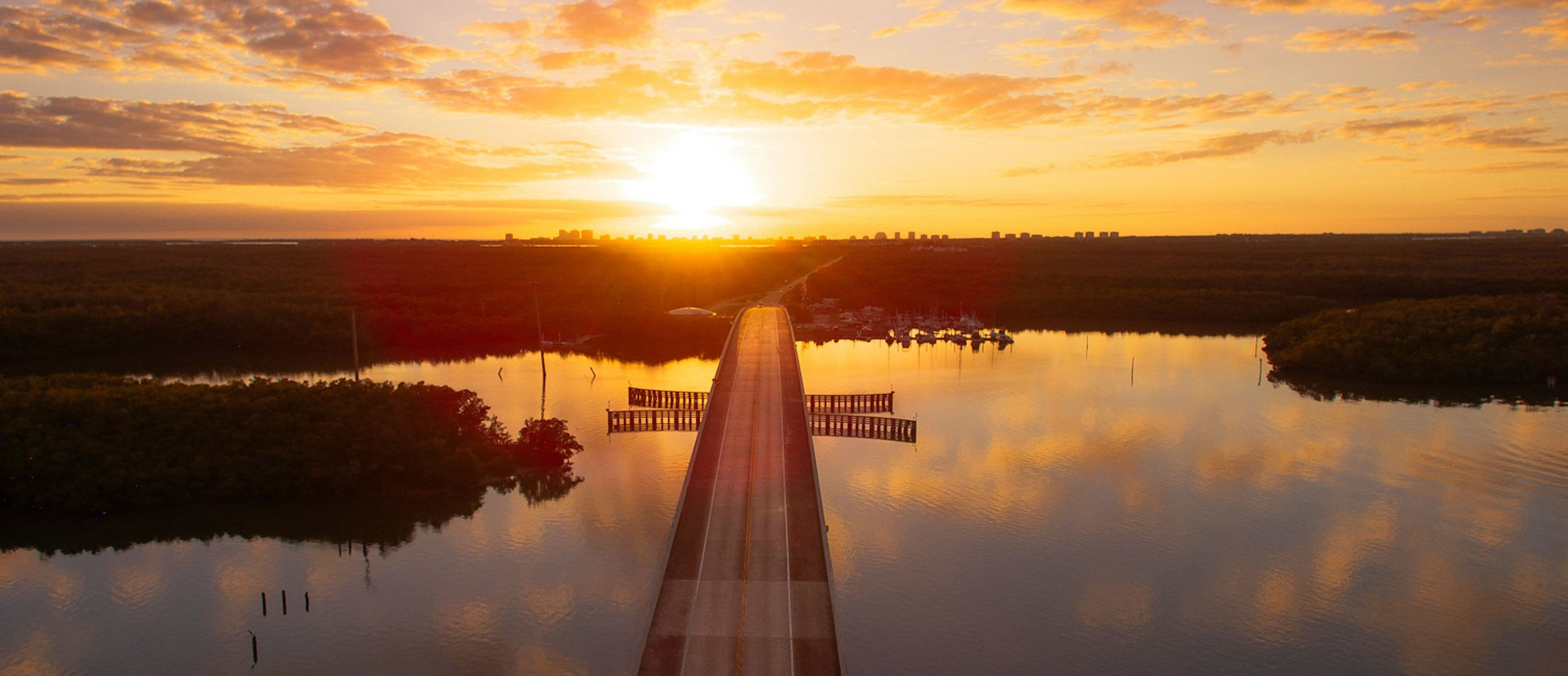 Marco Island lake and jetty