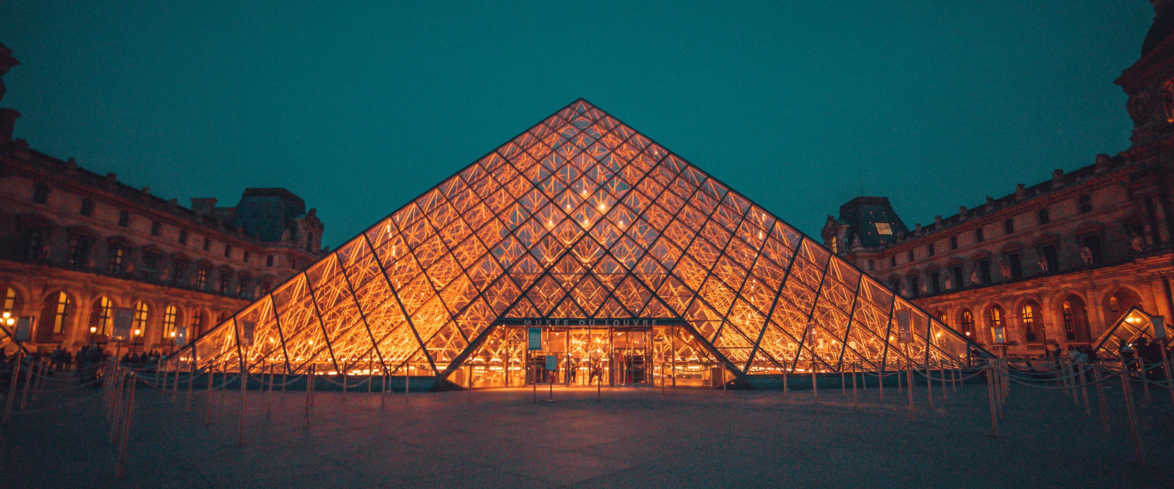 The Louvre at night