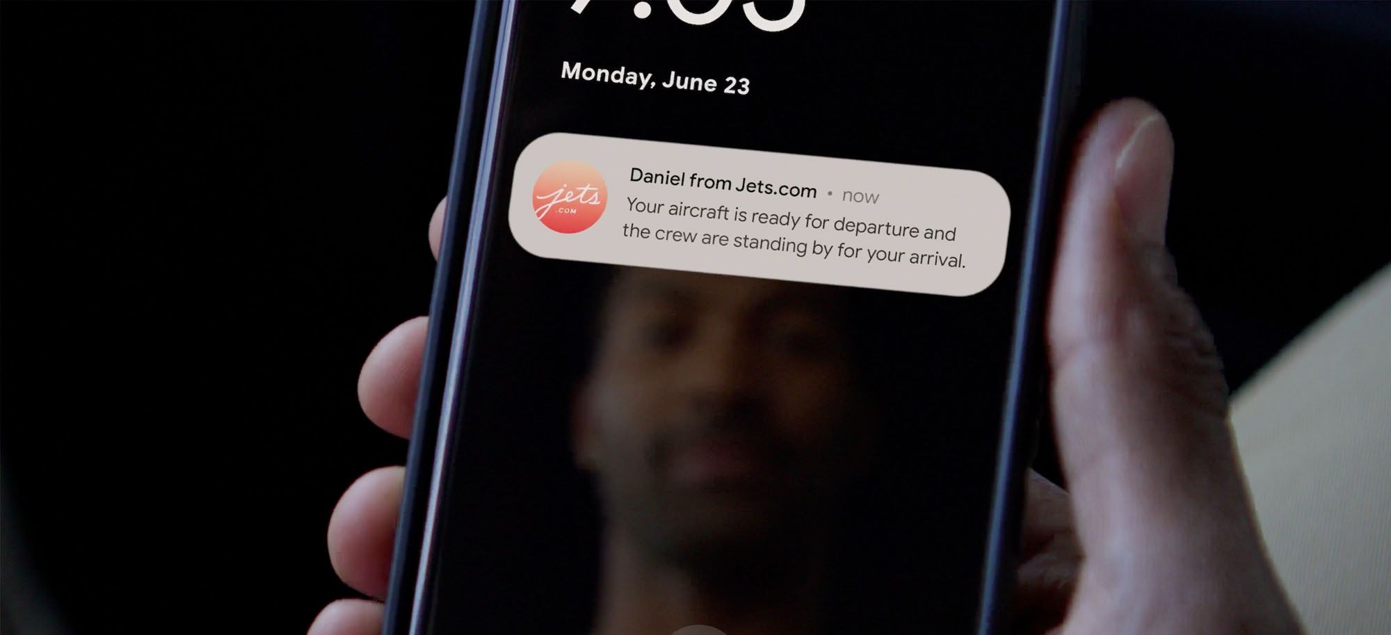 The Jets.com app displayed on a mobile phone